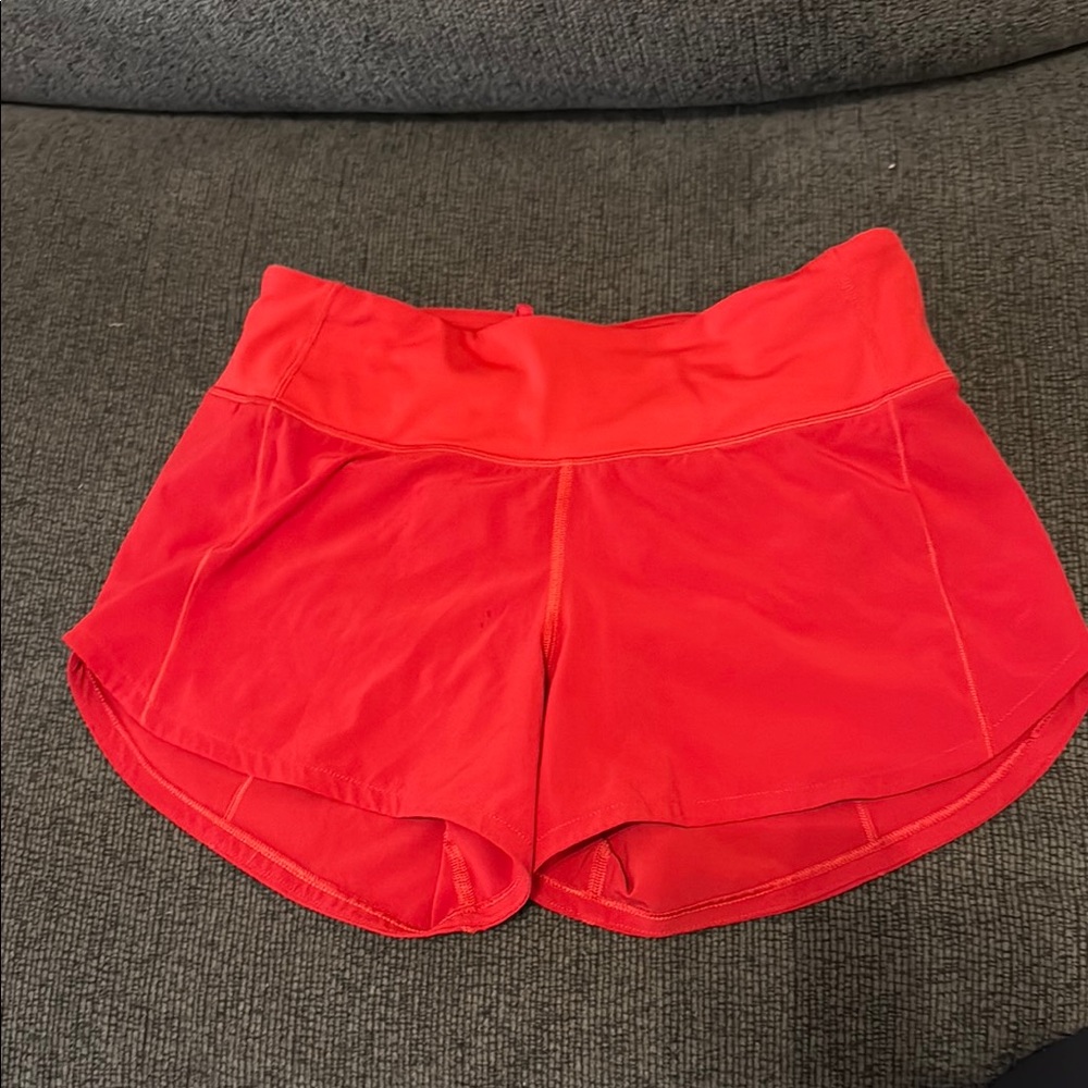 Women's Red Athletic Shorts